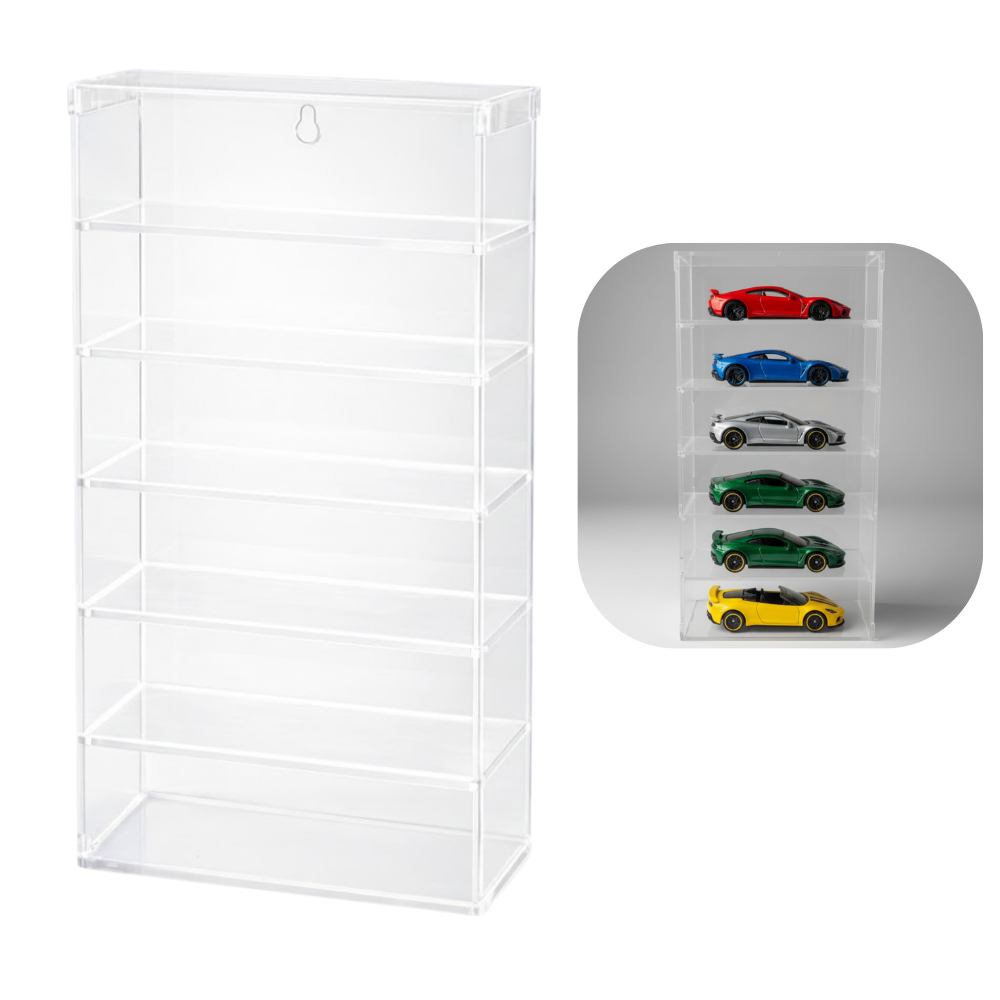 Expositor Acrílico Multiuso 6 Nichos Miniaturas 1:43 Bonecos Carrinhos Colecionáveis em Oferta na Shopee