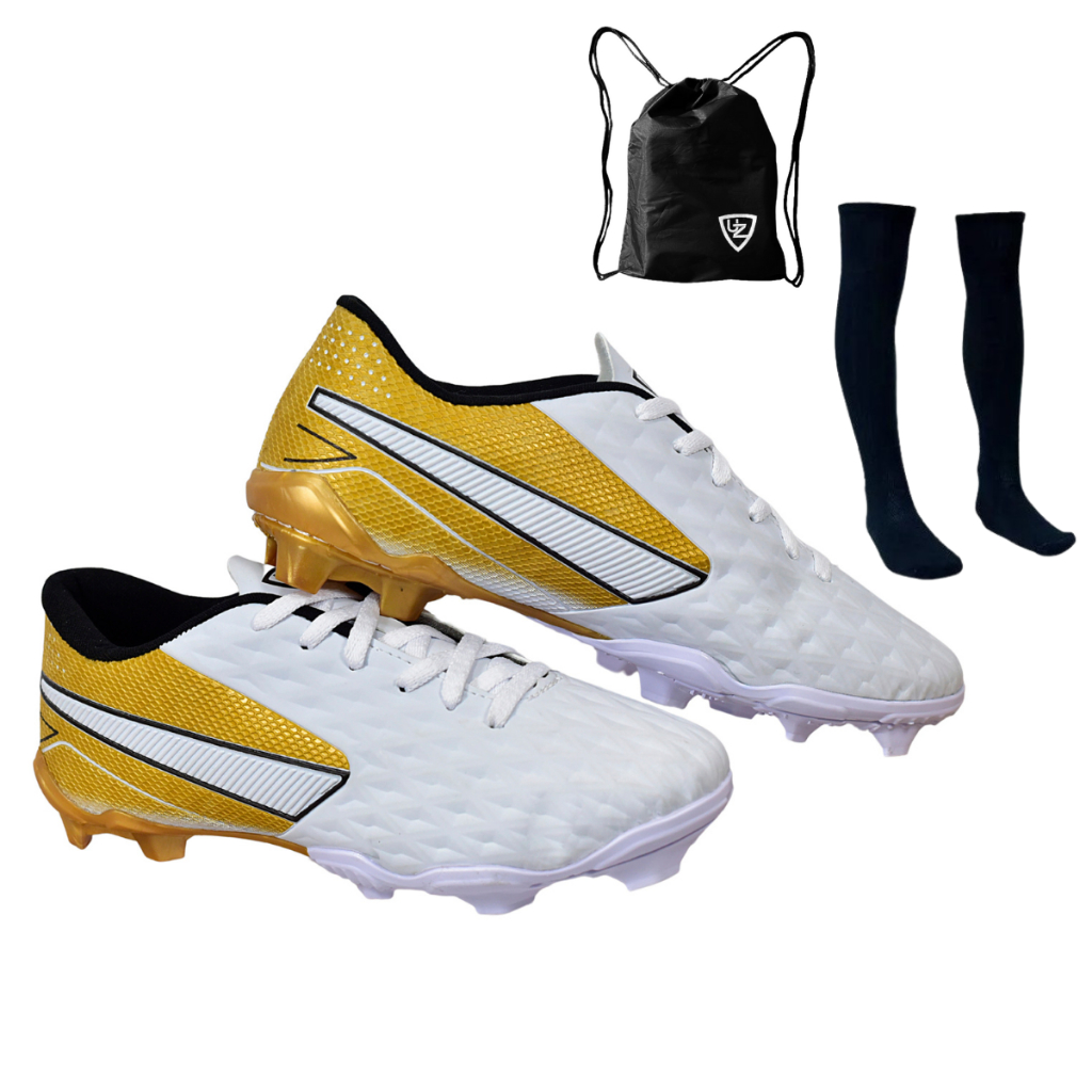 Chuteira Impactor Campo Adulto Lançamento Uzze Sport + Meião Mochila