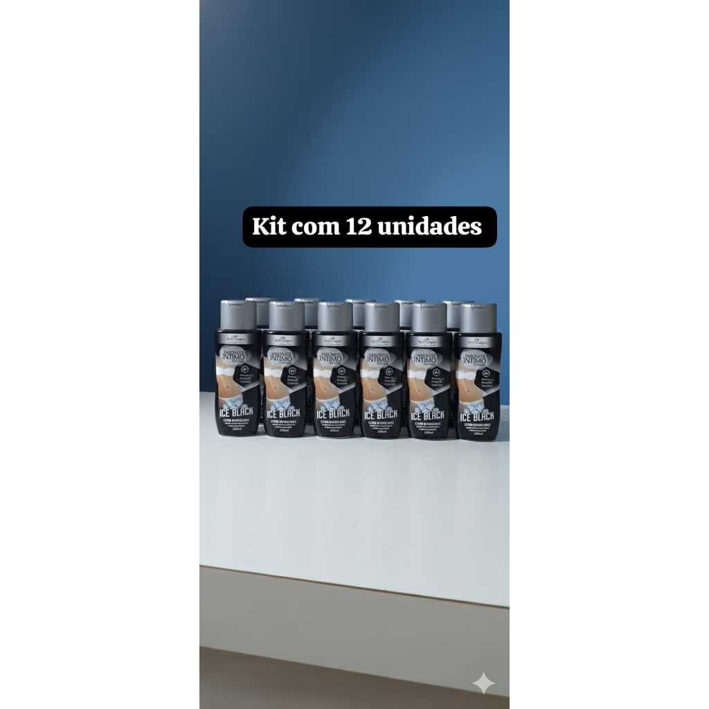 Kit 12 unid Sabonete Íntimo Feminino Ice Black Bell Corpus 200ml | BELL CORPUS - halls preto