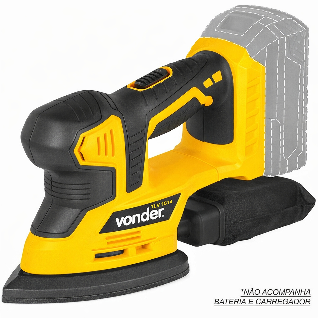 Lixadeira Delta Vonder 18V ILDV1814 Sem Bateria com Coletor de Pó em Oferta na Shopee
