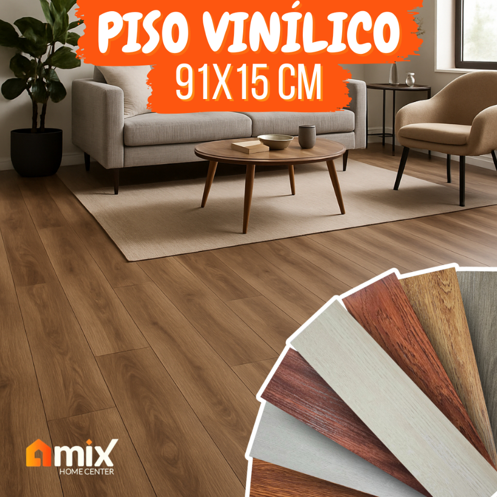 Kit 25 Pisos Vinílico Madeira Lavável 91,4x15,2cm Auto Colante em Oferta na Shopee