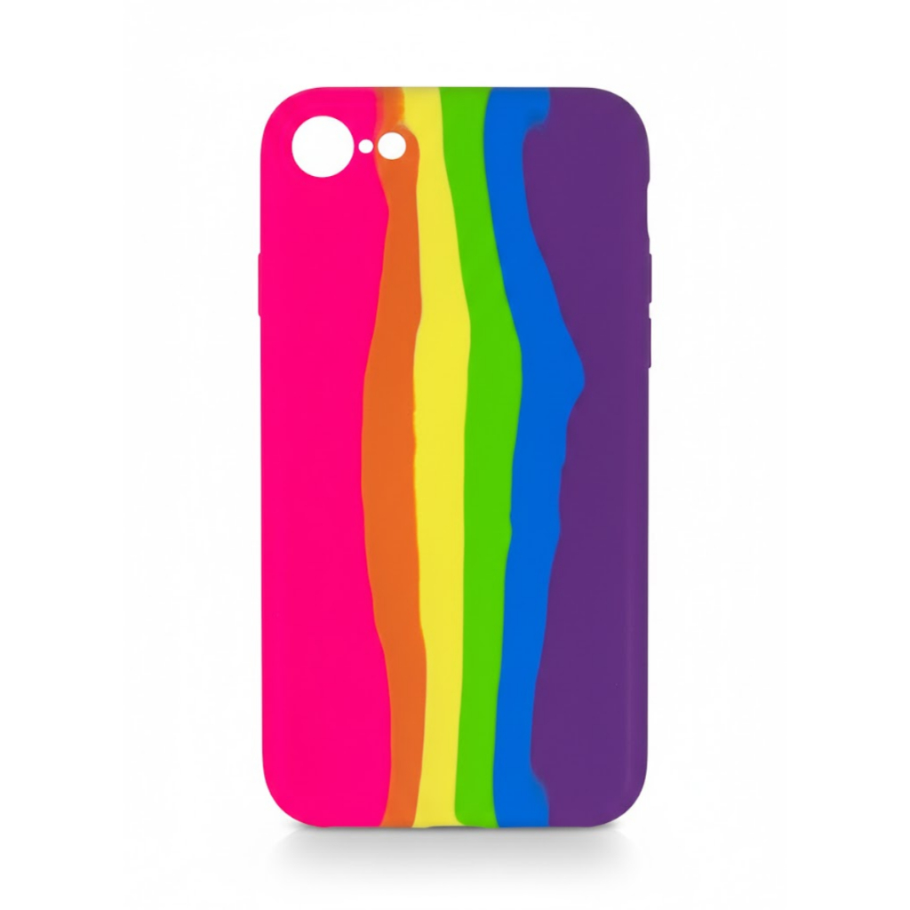 Capinha Colorida Sortidas Silicone Para Iphone 7/8 Colorida Lisa Aleatoria