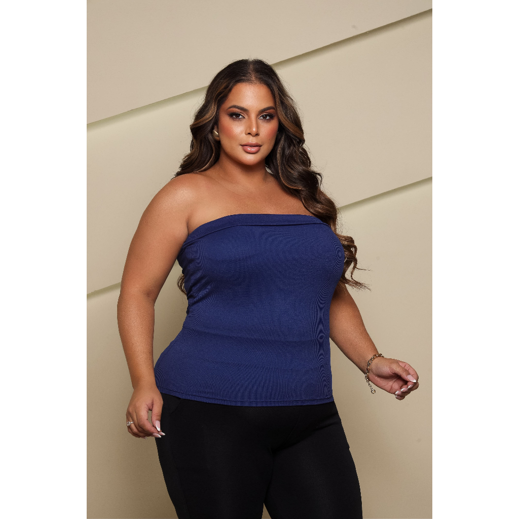 Blusa Feminina Tomara Que Caia Com Bojo Removível Ribana Canelada Confortável e Estilosa Cores Verão