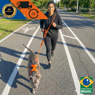 GUIA MÃOS LIVRES HANDSFREE CORRIDA CAMINHADA CORDA PASSEIO CÃES CACHORRO PET em Oferta na Shopee