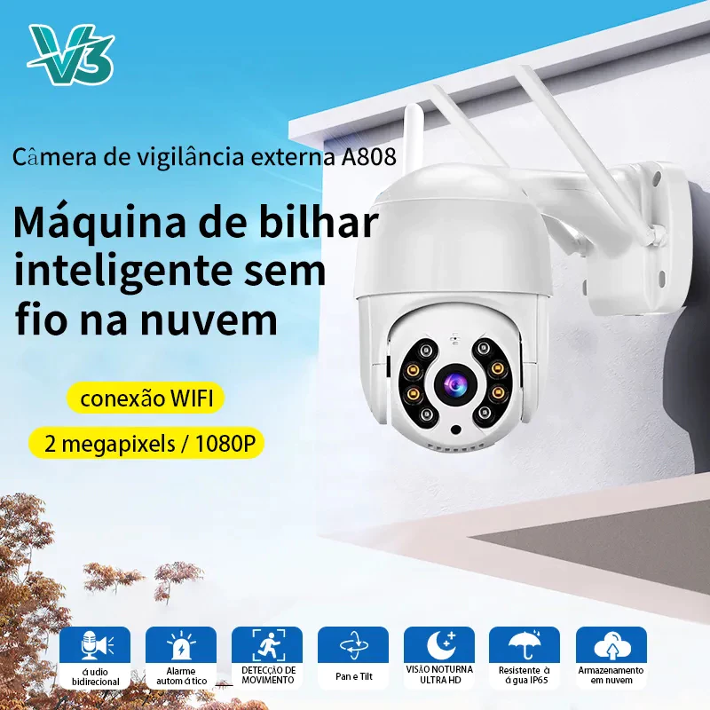 Câmera de Segurança V3 A808 Wi-Fi HD 1080p Interna — foto 6