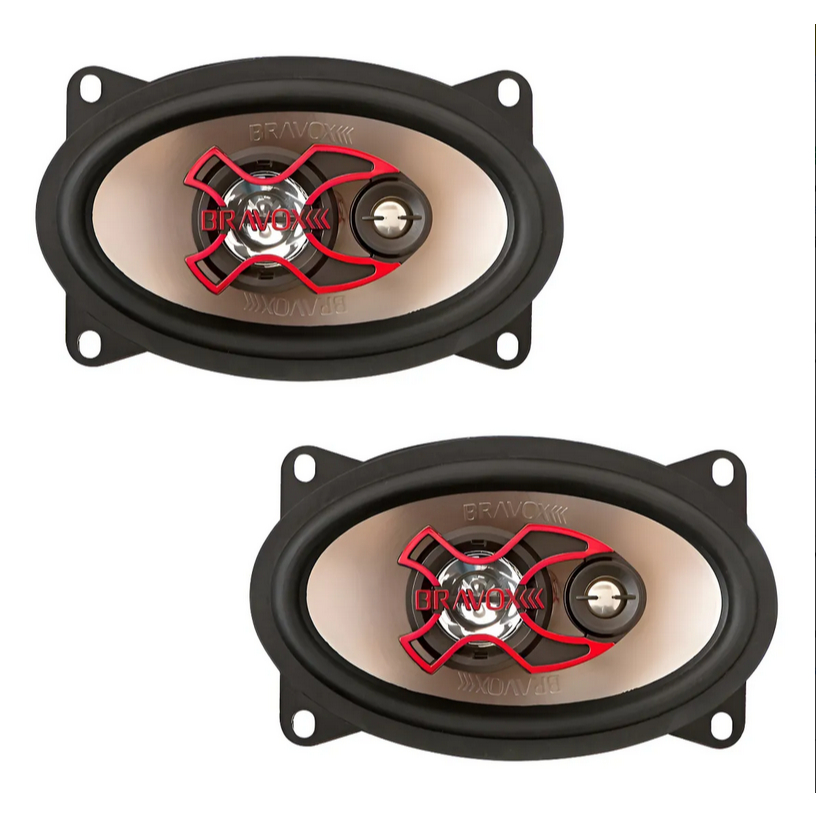 Par Alto Falante Bravox B3x 46 4x6 Polegadas 60w Triaxial em Oferta na Shopee