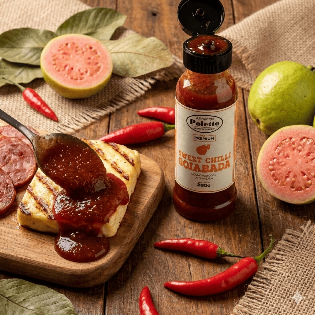 Molho Sweet Chilli Goiabada Poletto Gourmet Agridoce 280g em Oferta na Shopee