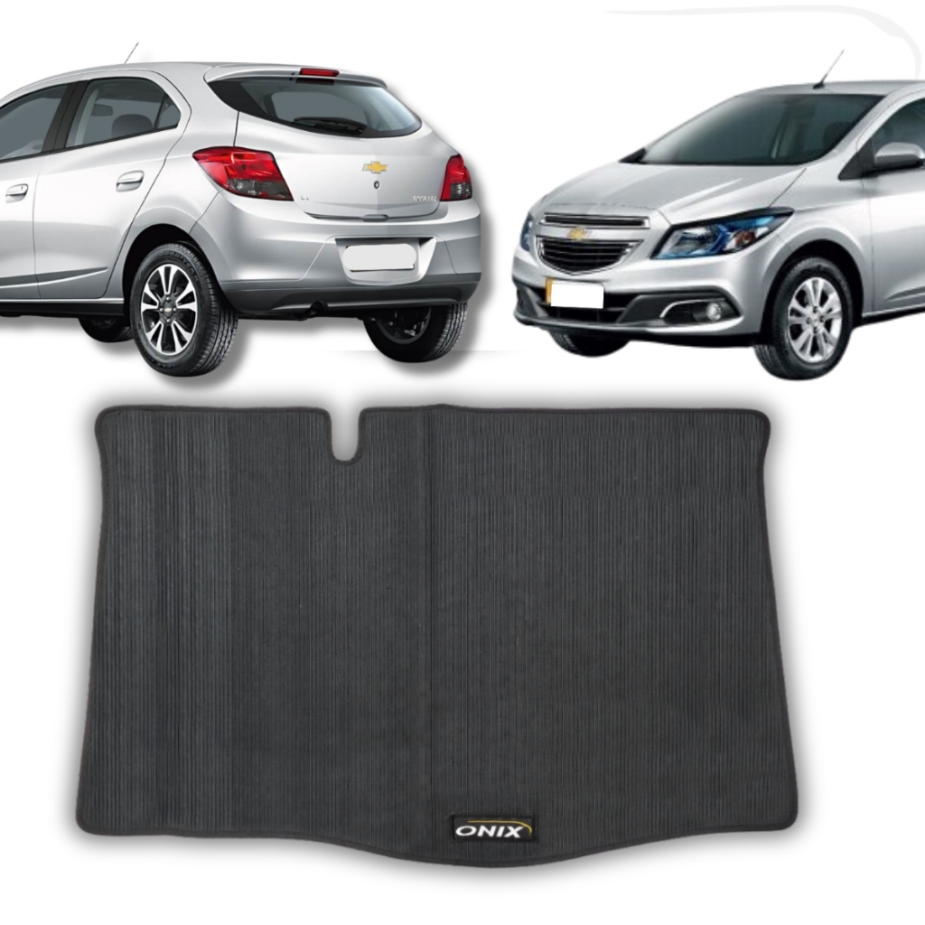 Tapete Protetor Borracha Porta Malas para GM Onix 2012 a 2017 Impermeável Molde na Medida do Carro
