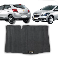 Tapete Protetor Borracha Porta Malas para GM Onix 2012 a 2017 Impermeável Molde na Medida do Carro