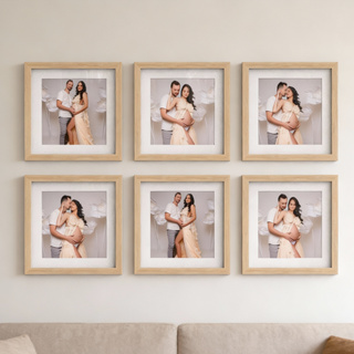 Kit 6 Quadros Decorativo Moldura 30x30 Foto 20x20cm Com Paspatur Moldura Decoração Elegante em Oferta na Shopee