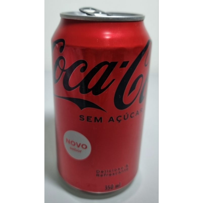 Lata vazia da Coca-cola do ano de 2021, com a inscrita "Novo Sabor" - valor unitario