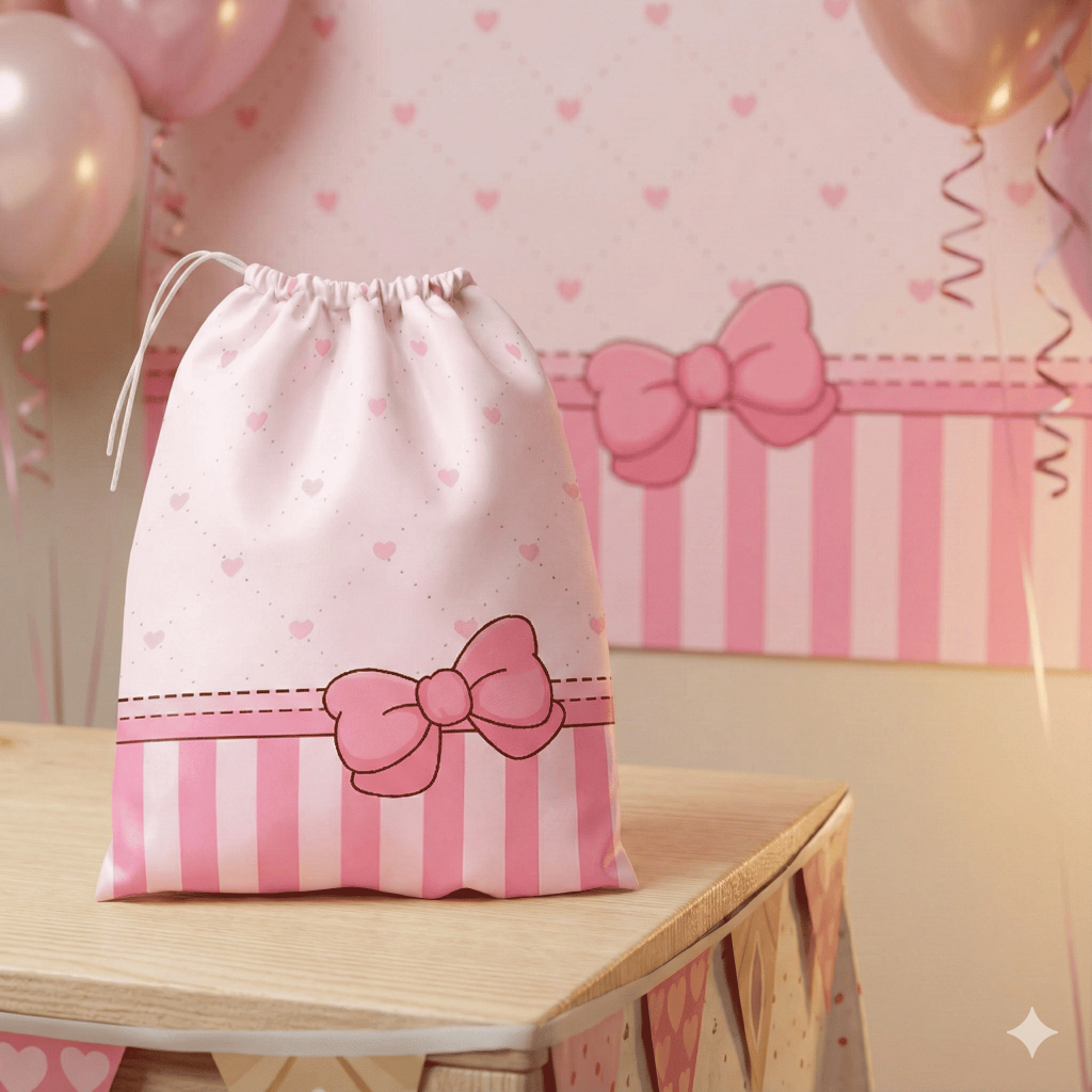 Saquinhos Surpresas 16x22 Meninas Tema Laços Girl Kids Sublimado Aniversário Lançamento Oferta em Oferta na Shopee