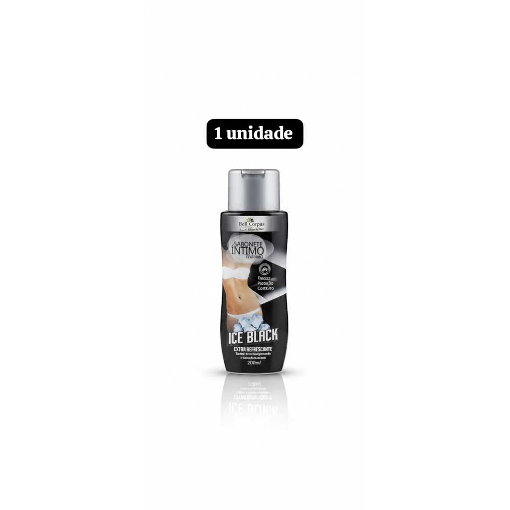 1 unidade Sabonete Íntimo Feminino Ice Black Bell Corpus 200ml | BELL CORPUS - halls preto