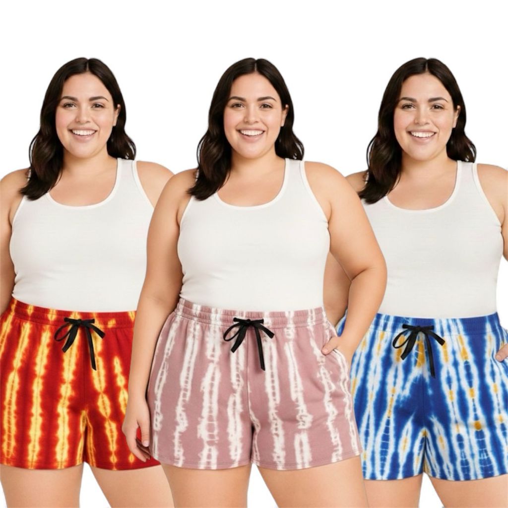 Shorts Plus Size Novas Cores Sortidas Ideal para o dia a dia com Conforto do M ao G3 em Oferta na Shopee