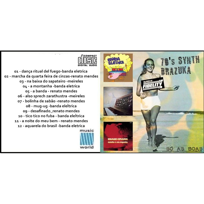 70's Synth Brazuca (banda eletrica, renato mendes)  cd'r compilação