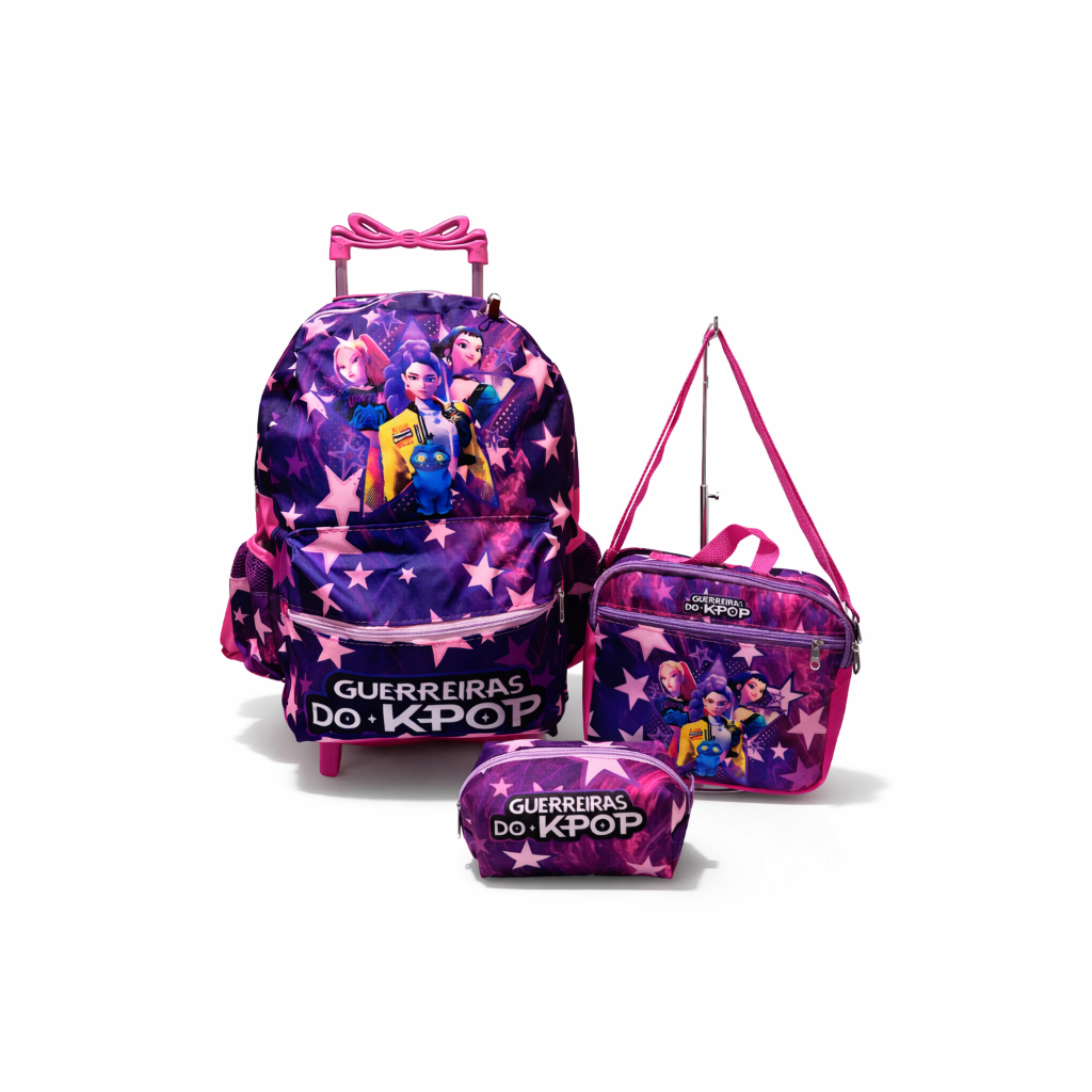 Kit Mochila das guerreiras do K-Pop – Ideal para Escola e Passeios em Oferta na Shopee