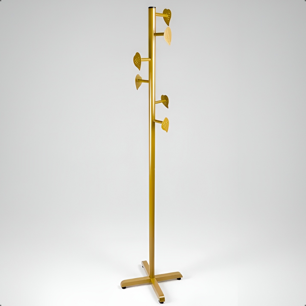Cabideiro Chão Pé Piso Mancebo Metálico Porta Roupas Arara Vertical Design Moderno Resistente Luxo em Oferta na Shopee