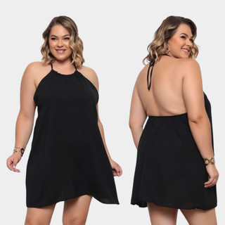 Vestido Curto Feminino Verão Plus Size Duna Frente Única