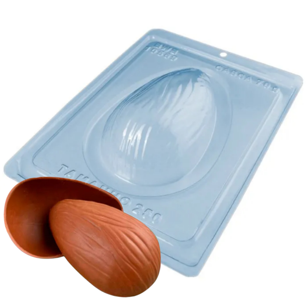 Forma Silicone Chocolate Ovo Riscado 250g 10569 BWB em Oferta na Shopee