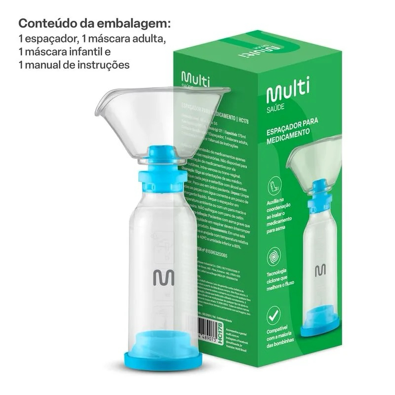 Espaçador Easy Air Hc178 Multilaser Saúde Adulto E Infantil