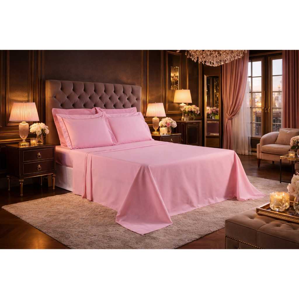 JOGO DE LENCOL KING 4 PECAS COM DETALHE NO SOUTACHE