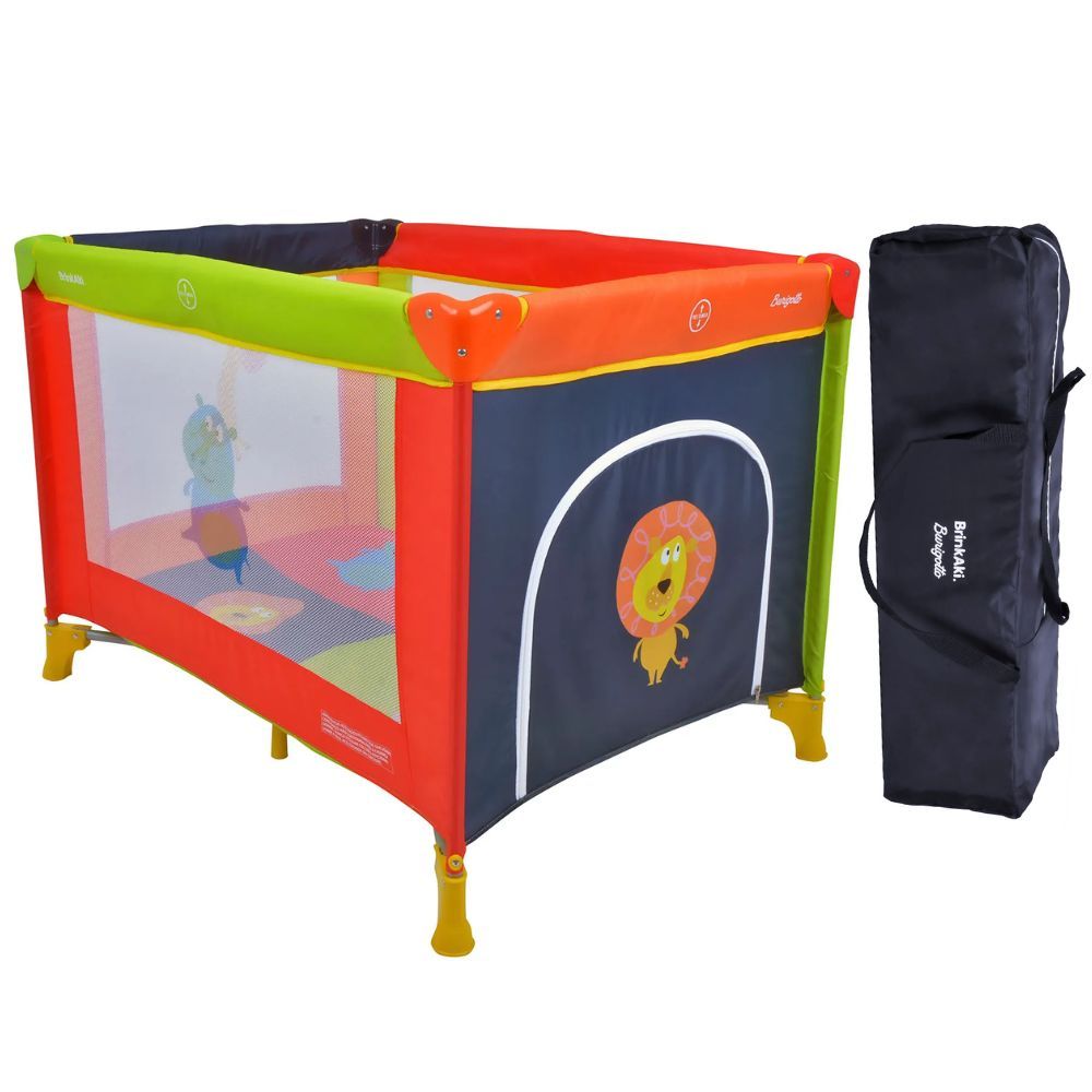 Cercado Infantil Burigotto Brinkaki Dobrável Portátil Com Mosquiteiro 6m+ 15kg