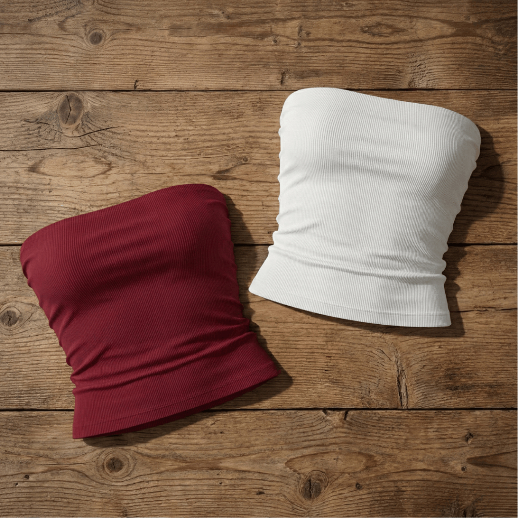 Kit com 2 Tops Tube Canelado Feminino Essencial de Verão Estilo Praia e Piscina para Qualquer Look em Oferta na Shopee