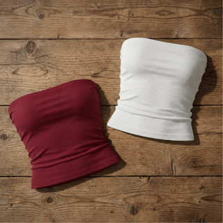 Kit com 2 Tops Tube Canelado Feminino Essencial de Verão Estilo Praia e Piscina para Qualquer Look em Oferta na Shopee