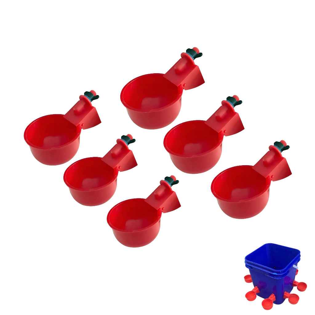 Kit 6 Bebedouro Para Aves Controle Automatico Nível de Agua Ideal Para Galinheiro Fazenda Gaiola