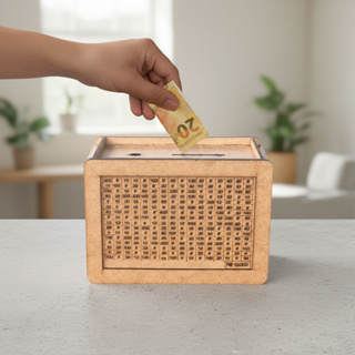 Cofrinho MDF Cofre Japonês com Contador Desafio WoodBox 1mil 2mil 5mil 10mil Guardar Dinheiro Cofrinho em Oferta na Shopee