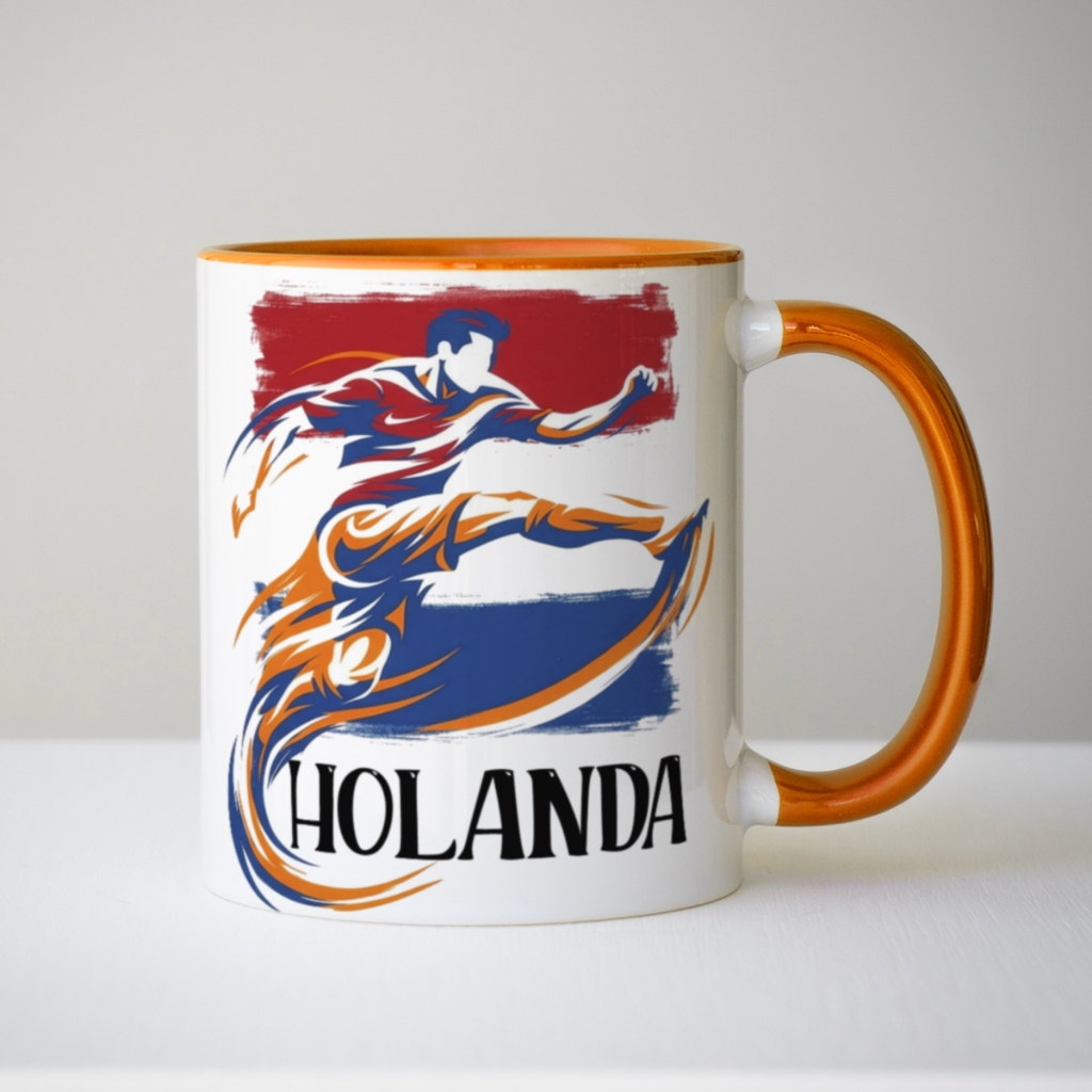 Caneca xicara Copa Futebol Football Netherlands Holanda 26c
