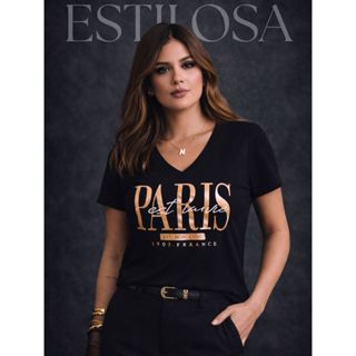 Blusa Feminina Estilosa T-Shirt Diversas Estampas Exclusivas Tendência Moda Verão M ao G2 Pluz Size em Oferta na Shopee