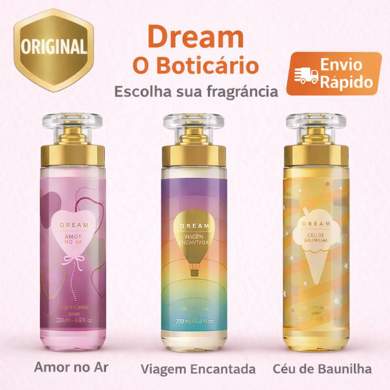 Bodysplash Dream Viagem encantada, Céu de Baunilha,Algodão doce,Ameixa negra, Deleite, Lilac e Jasmin Sambac 200ml