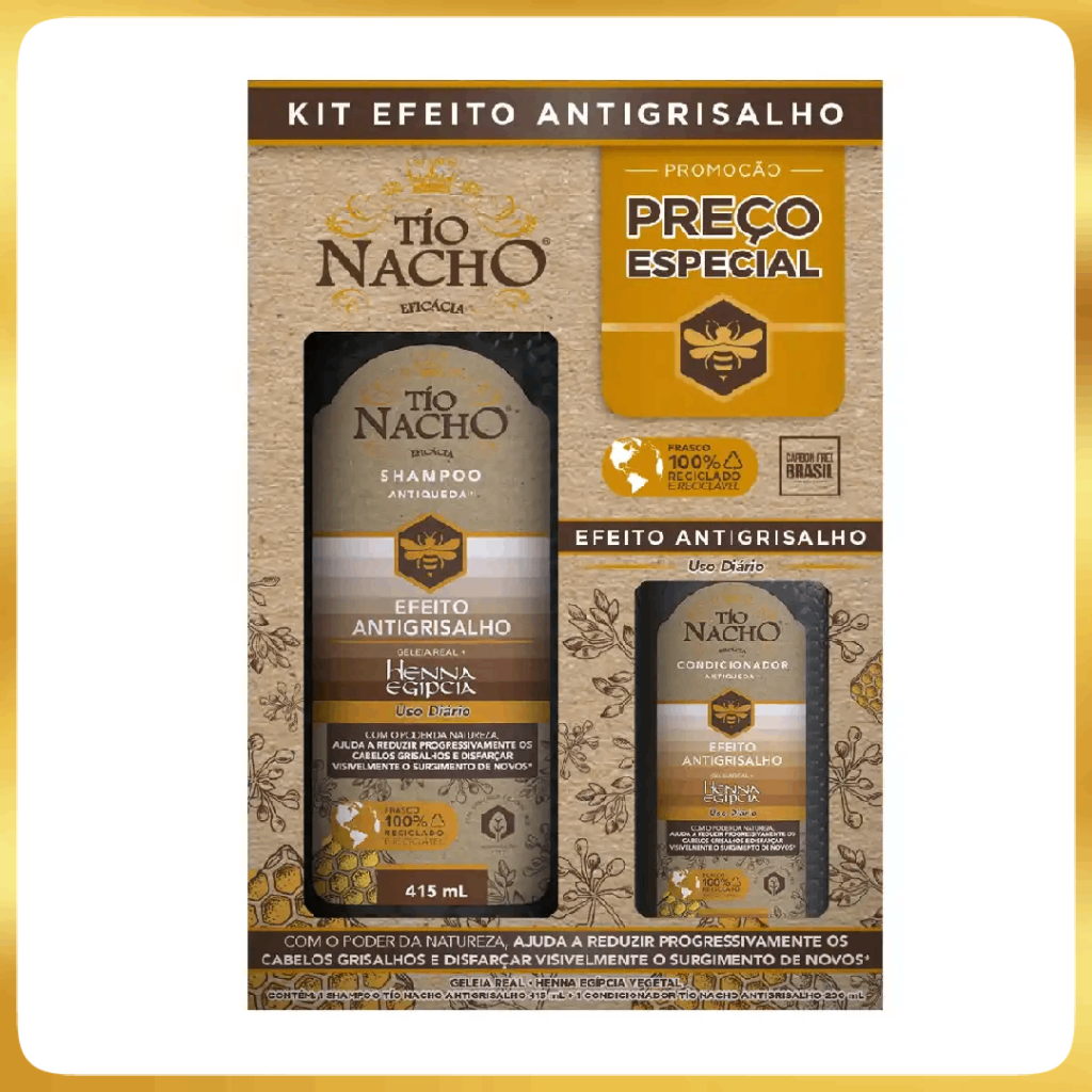 Kit Tio Nacho Antigrisalho Shampoo 415ml+ Condicionador 200ml em Oferta na Shopee