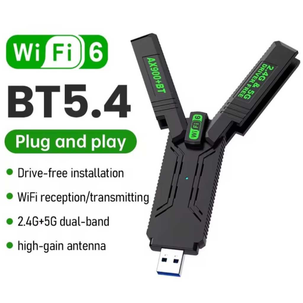 Adaptador Wifi Ax900 Bluetooth 5.4 5g/6g 2.4ghz Wlan Usb