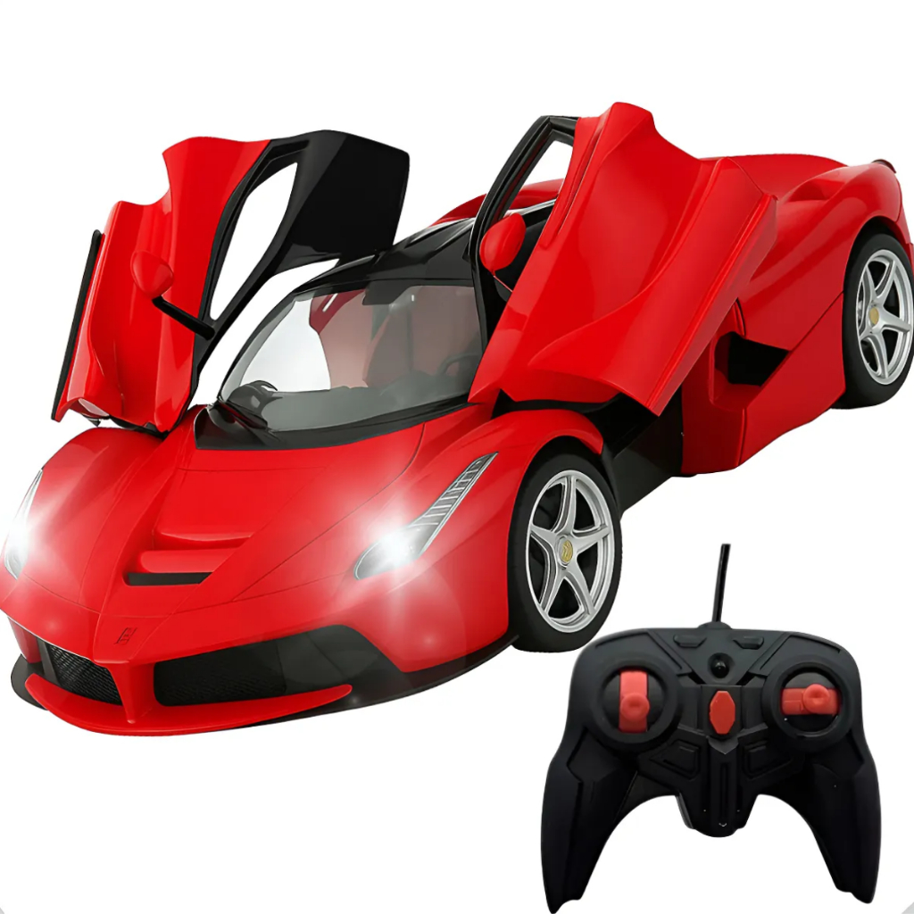 Carro Esportivo Ferrari Carrinho Controle Remoto Brinquedo Menino Abre as Portas Acende Farol
