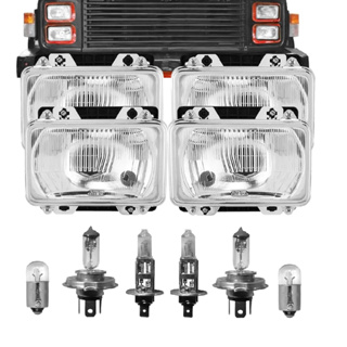 Kit Faróis com Lâmpada Mb 1113 1313 1513 2013 Cara Preta em Oferta na Shopee