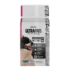 Tapete higiênico Ultra Pads Carvão 60x80 cm 30 unidades