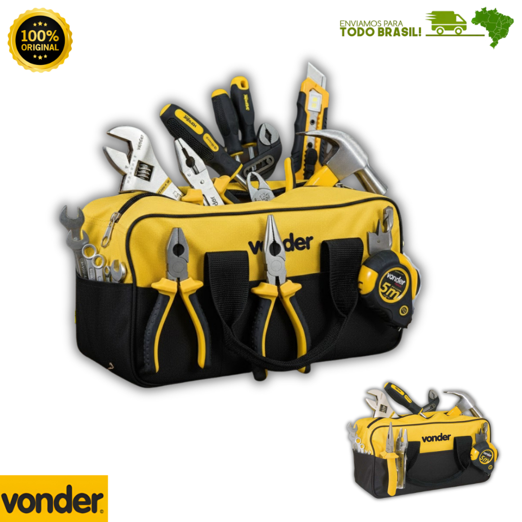 Bolsa Em Lona Para Ferramentas Mecânica Grande Reforçada Saco De Ferramentas Vonder em Oferta na Shopee