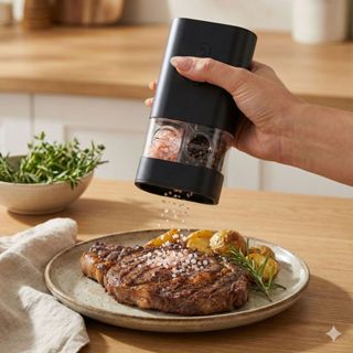 Moedor Elétrico Sal e Pimenta 2 em 1, Moedor Duplo, Automático para Condimentos Com Ajuste de Moagem em Oferta na Shopee