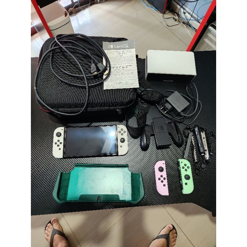 Nintendo switch oled desbloqueado + acessórios