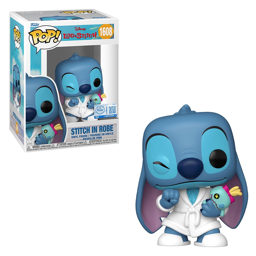 FUNKO POP DISNEY LILO & STITCH EXCLUSIVE - STITCH IN ROBE 1608 NOVO ORIGINAL em Oferta na Shopee