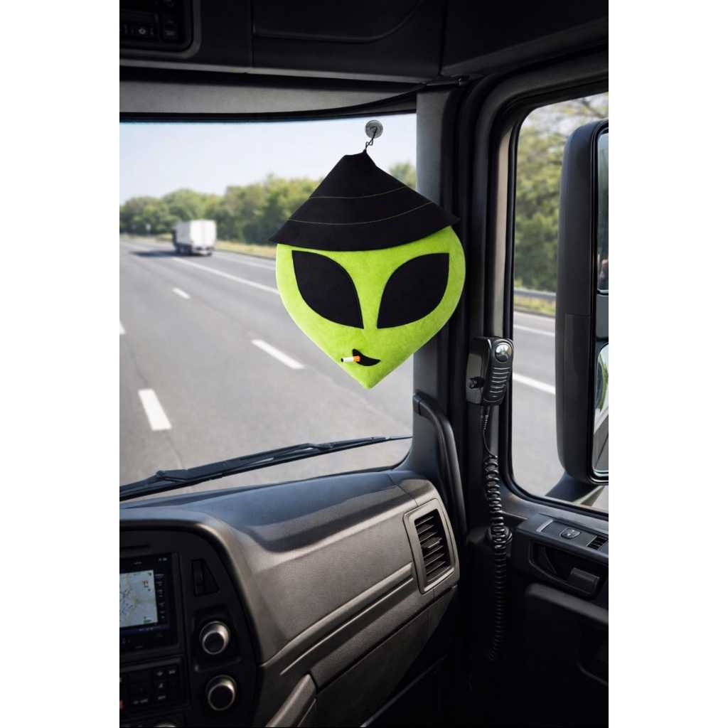 Cabeça ET pelúcia et caminhão boneco et alienigena parabrisa almofada et da br caminhoneiro et enfeite em Oferta na Shopee