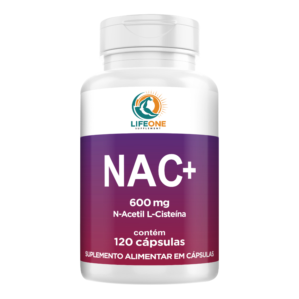 NAC 600mg 120 Cápsulas 4 Meses de Uso, Longa Duração, Life One em Oferta na Shopee