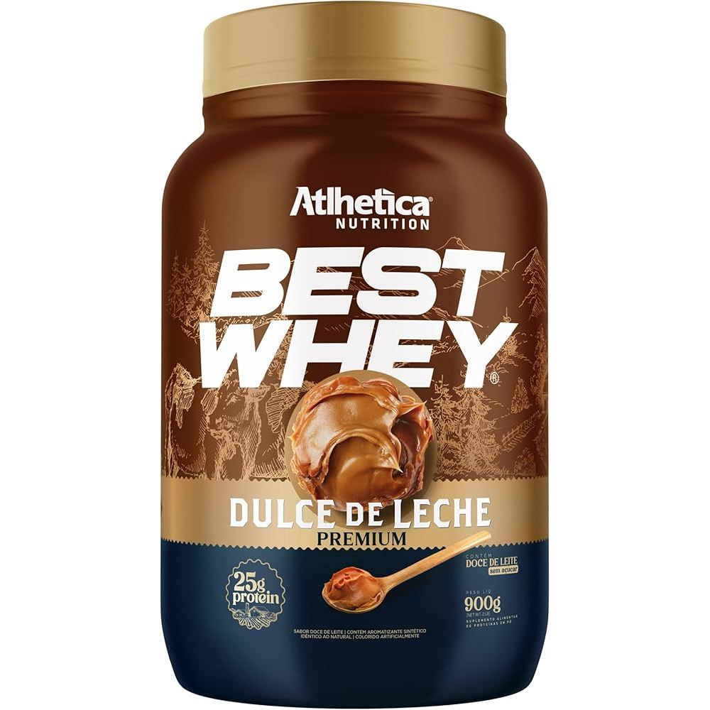 Best Whey Protein 900g - 25g Proteína por Porção, Sabor Dulce de Leche