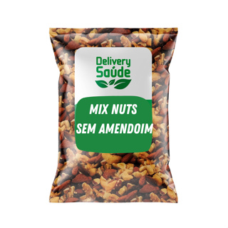 Mix de Nuts Sem Amendoim Castanhas do Pará/Caju/Amêndoas Cruas/Nozes/Uva Passas/Goji Berry 500g/1Kg em Oferta na Shopee