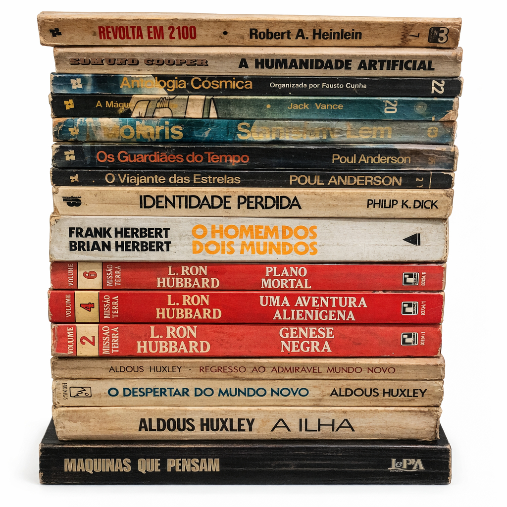 Livros de Ficção Científica (Sci-Fi) - Vários Títulos - Asimov, Arthur C. Clarke, L. Ron Hubbard, Aldous Huxley etc.
