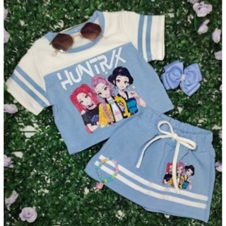 Conjunto Huntrix -Kpop 2 perças ,Short Saia E Blusa /  Conjunto Emily vick Infantil Menina e Juvenil,Tendência de verâo em Oferta na Shopee
