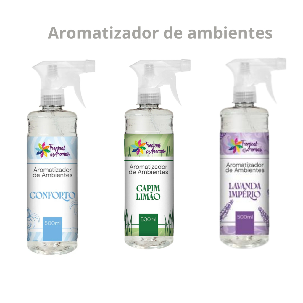 Aromatizador de ambientes tropical aromas 500ml Escolha sua fragrância