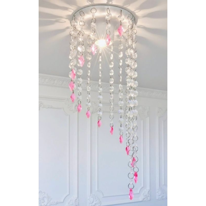Lustre Plafoiner economic rosa - quarto - banheiro - sala
